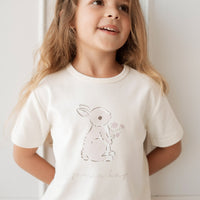 Pima Cotton Aude Oversized Tee - Parchment Childrens Top from Jamie Kay Australia