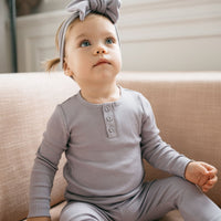 Organic Cotton Modal Long Sleeve Henley - Moon Childrens Top from Jamie Kay Australia