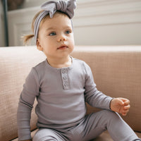 Organic Cotton Modal Long Sleeve Henley - Moon Childrens Top from Jamie Kay Australia