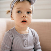 Organic Cotton Modal Long Sleeve Henley - Moon Childrens Top from Jamie Kay Australia