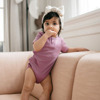 Organic Cotton Modal Darcy Rib Tee Bodysuit - Berry Jam Childrens Bodysuit from Jamie Kay Australia