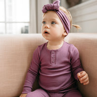 Organic Cotton Modal Everyday Legging - Grape Childrens Legging from Jamie Kay Australia