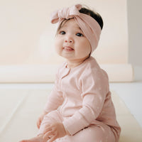 Organic Cotton Headband - Mon Amour Rose Childrens Headband from Jamie Kay Australia