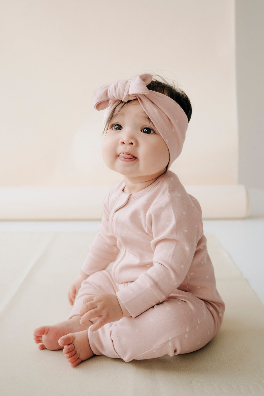 Organic Cotton Headband - Mon Amour Rose Childrens Headband from Jamie Kay Australia