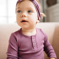 Organic Cotton Modal Lilian Headband - Elderberry Childrens Headband from Jamie Kay Australia