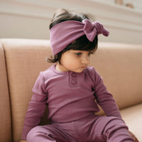 Organic Cotton Modal Lilian Headband - Elderberry Childrens Headband from Jamie Kay Australia