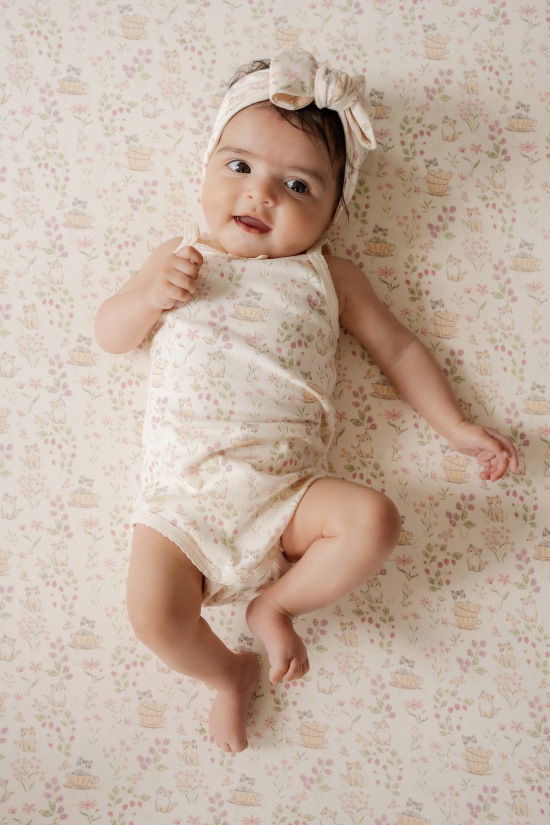 Organic Cotton Cot Sheet - Moons Garden Childrens Bedding from Jamie Kay Australia