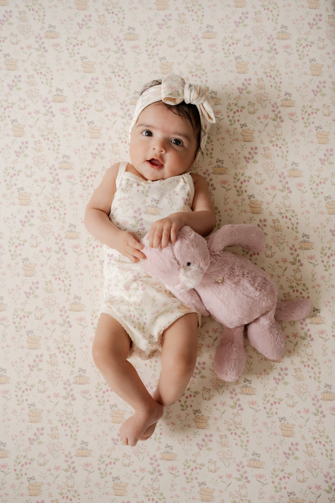 Organic Cotton Bridget Singlet Bodysuit - Moons Garden Childrens Bodysuit from Jamie Kay Australia