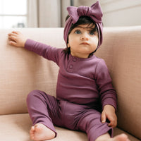 Organic Cotton Modal Everyday Legging - Grape Childrens Legging from Jamie Kay Australia