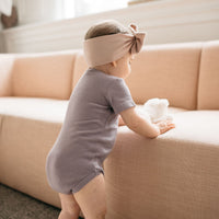 Organic Cotton Modal Darcy Rib Tee Bodysuit - Daisy Childrens Bodysuit from Jamie Kay Australia