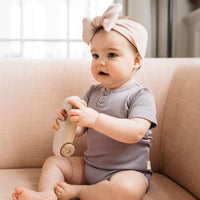 Organic Cotton Modal Darcy Rib Tee Bodysuit - Daisy Childrens Bodysuit from Jamie Kay Australia