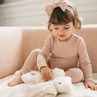 Organic Cotton Modal Lilian Headband - Dusky Rose Childrens Headband from Jamie Kay Australia