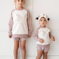 Organic Cotton Ivy Shortie - Lavender Musk Childrens short from Jamie Kay Australia