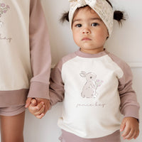 Organic Cotton Ivy Shortie - Lavender Musk Childrens short from Jamie Kay Australia