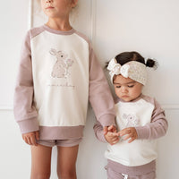 Organic Cotton Tao Sweatshirt - Lavender Musk Childrens Sweatshirt from Jamie Kay Australia