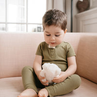 Organic Cotton Modal Henley Tee - Herb Childrens Top from Jamie Kay Australia