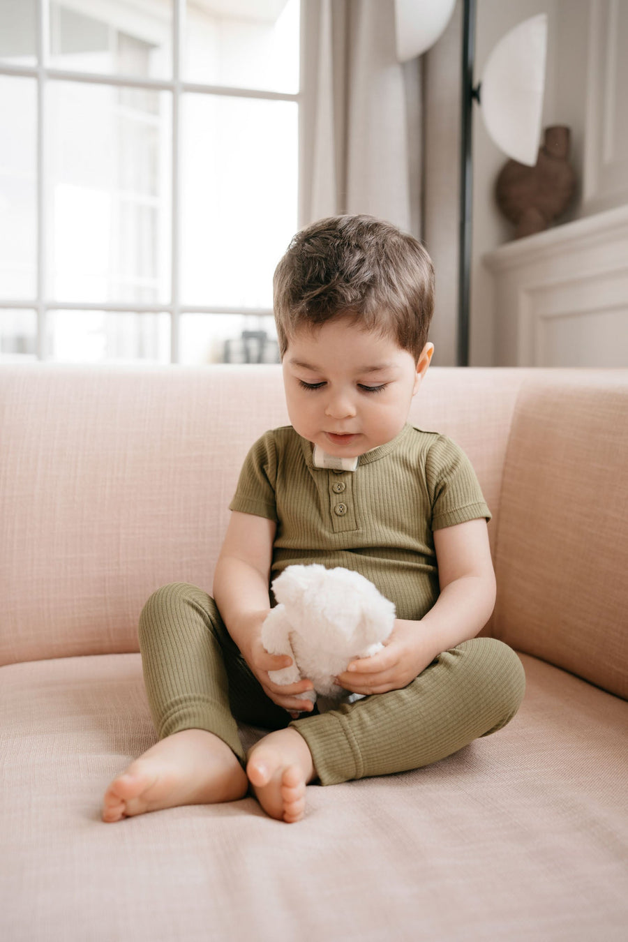 Organic Cotton Modal Henley Tee - Herb Childrens Top from Jamie Kay Australia