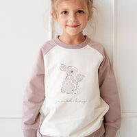 Organic Cotton Tao Sweatshirt - Lavender Musk Childrens Sweatshirt from Jamie Kay Australia