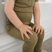 Organic Cotton Modal Everyday Legging - Herb Childrens Legging from Jamie Kay Australia