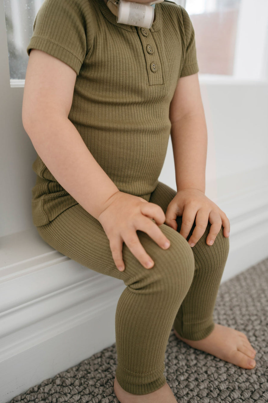 Organic Cotton Modal Everyday Legging - Herb Childrens Legging from Jamie Kay Australia