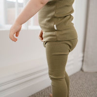 Organic Cotton Modal Everyday Legging - Herb Childrens Legging from Jamie Kay Australia