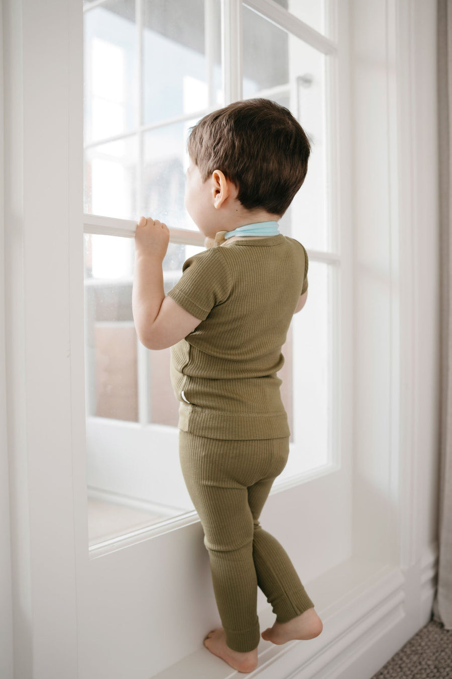 Organic Cotton Modal Henley Tee - Herb Childrens Top from Jamie Kay Australia