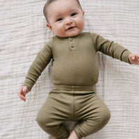 Organic Cotton Modal Everyday Legging - Herb Childrens Legging from Jamie Kay Australia