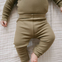 Organic Cotton Modal Everyday Legging - Herb Childrens Legging from Jamie Kay Australia