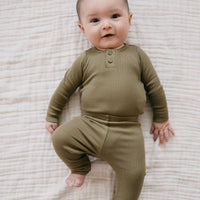 Organic Cotton Modal Everyday Legging - Herb Childrens Legging from Jamie Kay Australia