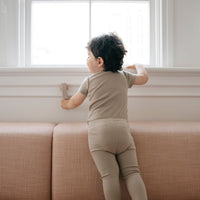 Organic Cotton Modal Darcy Rib Tee Bodysuit - Rye Childrens Bodysuit from Jamie Kay Australia