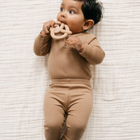 Organic Cotton Modal Long Sleeve Bodysuit - Honeycomb Childrens Bodysuit from Jamie Kay Australia