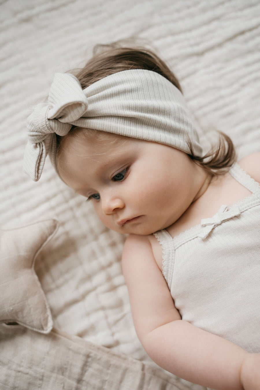 Organic Cotton Modal Lilian Headband - Beech Childrens Headband from Jamie Kay Australia