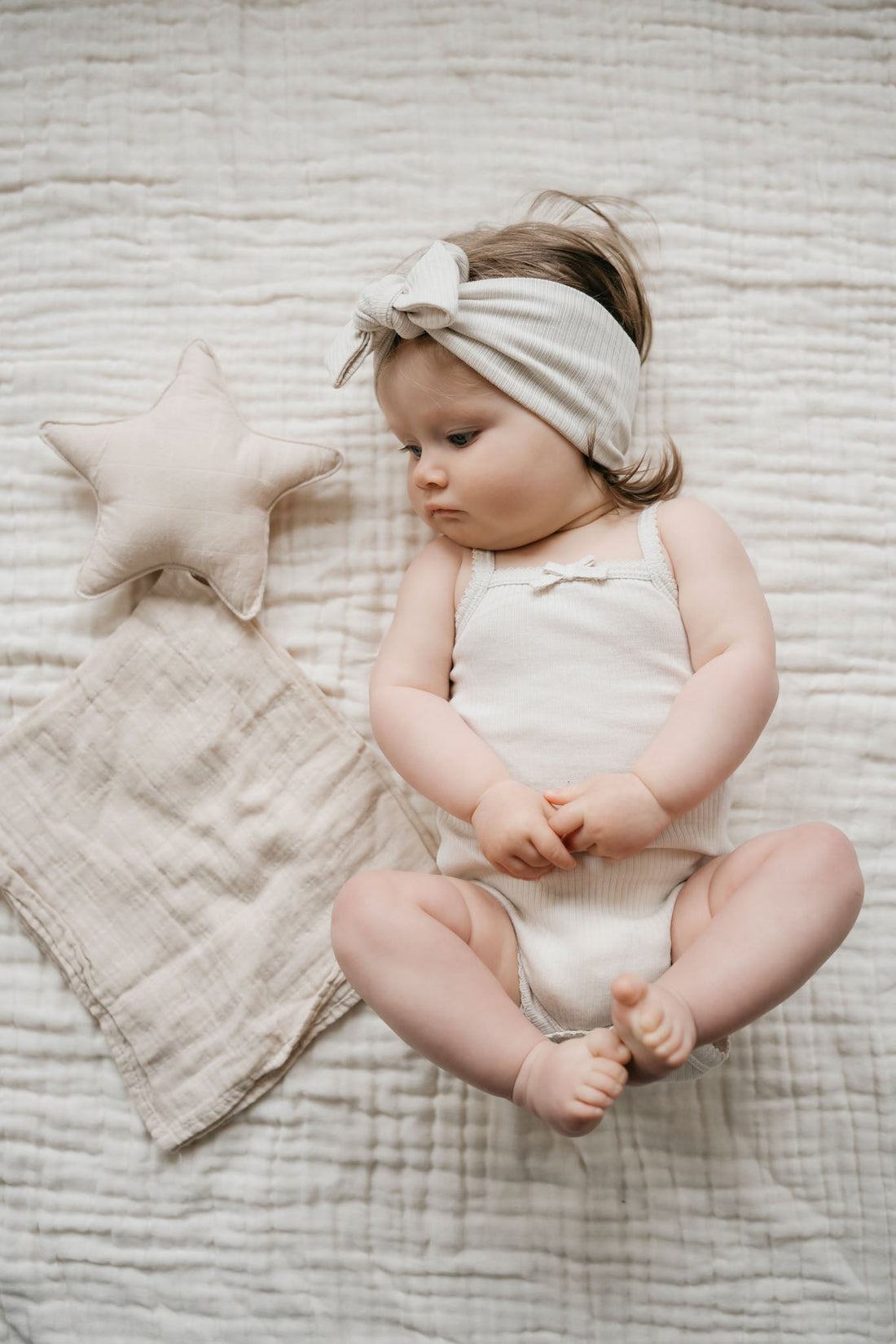 Organic Cotton Modal Lilian Headband - Beech Childrens Headband from Jamie Kay Australia