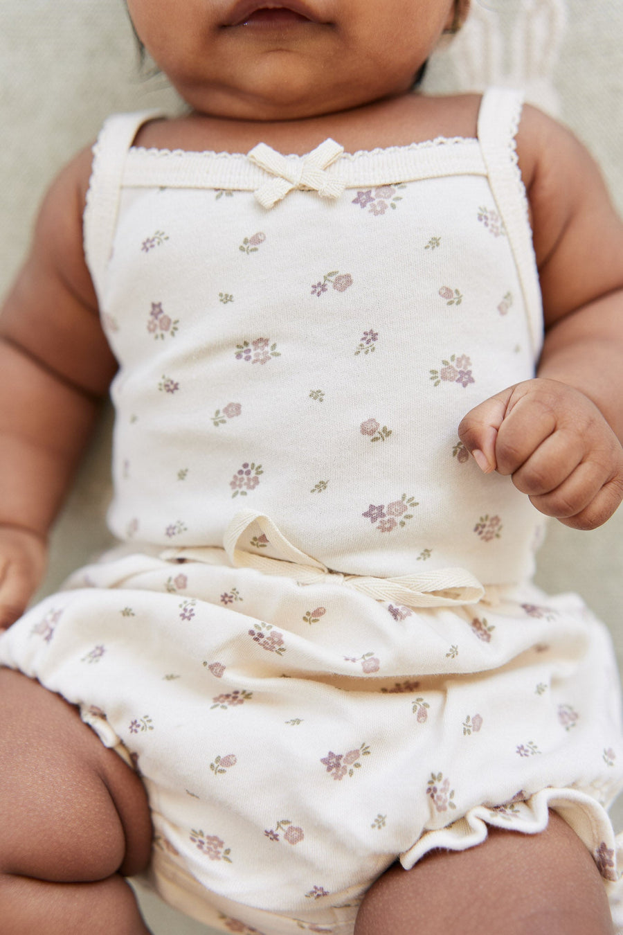 Organic Cotton Bridget Singlet Bodysuit - Irina Tofu Childrens Bodysuit from Jamie Kay Australia