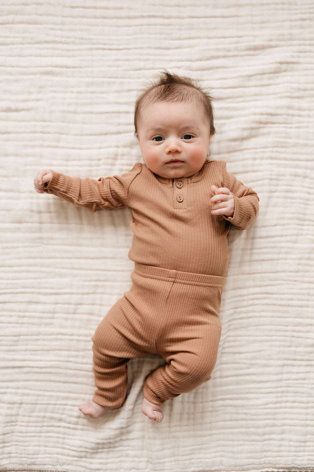 Organic Cotton Modal Long Sleeve Bodysuit - Desert Childrens Bodysuit from Jamie Kay Australia