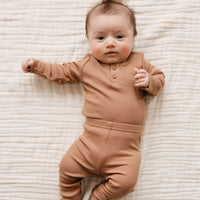 Organic Cotton Modal Long Sleeve Bodysuit - Desert Childrens Bodysuit from Jamie Kay Australia