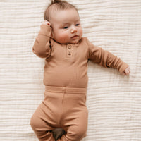 Organic Cotton Modal Long Sleeve Bodysuit - Desert Childrens Bodysuit from Jamie Kay Australia