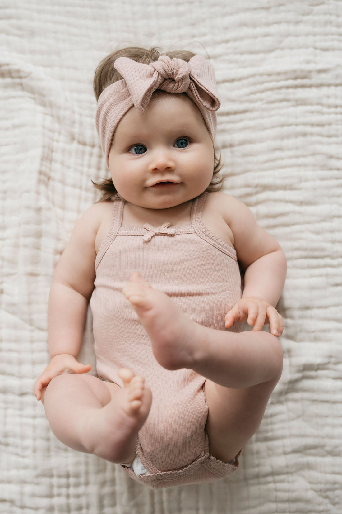 Organic Cotton Modal Lilian Headband - Dusky Rose Childrens Headband from Jamie Kay Australia