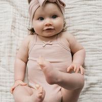 Organic Cotton Modal Lilian Headband - Dusky Rose Childrens Headband from Jamie Kay Australia