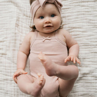 Organic Cotton Modal Singlet Bodysuit - Dusky Rose Childrens Bodysuit from Jamie Kay Australia