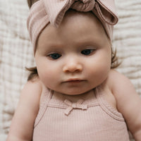 Organic Cotton Modal Lilian Headband - Dusky Rose Childrens Headband from Jamie Kay Australia