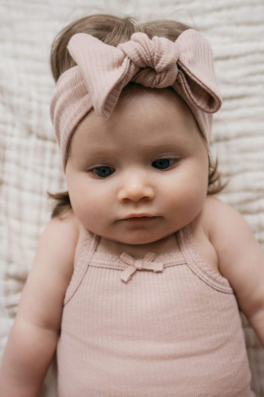 Organic Cotton Modal Lilian Headband - Dusky Rose Childrens Headband from Jamie Kay Australia