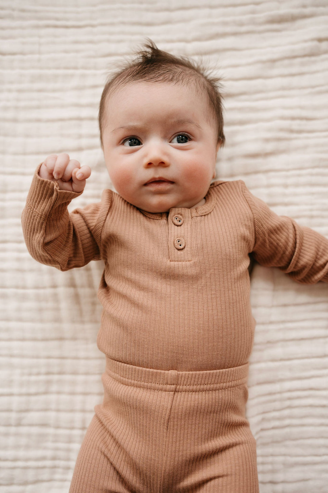 Organic Cotton Modal Long Sleeve Bodysuit - Desert Childrens Bodysuit from Jamie Kay Australia