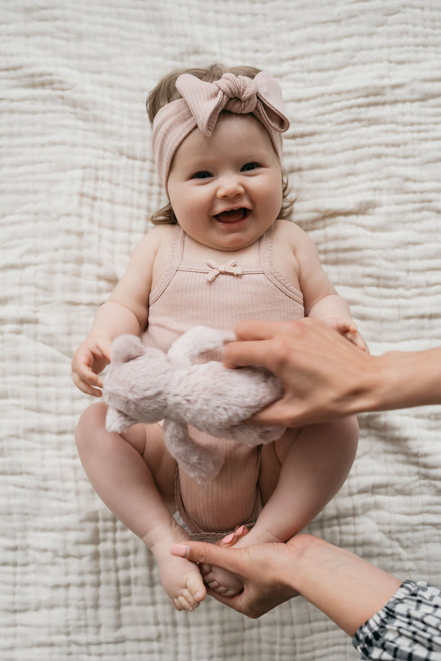 Organic Cotton Modal Singlet Bodysuit - Dusky Rose Childrens Bodysuit from Jamie Kay Australia