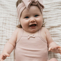 Organic Cotton Modal Singlet Bodysuit - Dusky Rose Childrens Bodysuit from Jamie Kay Australia