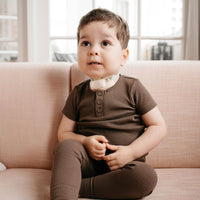 Organic Cotton Modal Everyday Legging - Cocoa Childrens Legging from Jamie Kay Australia