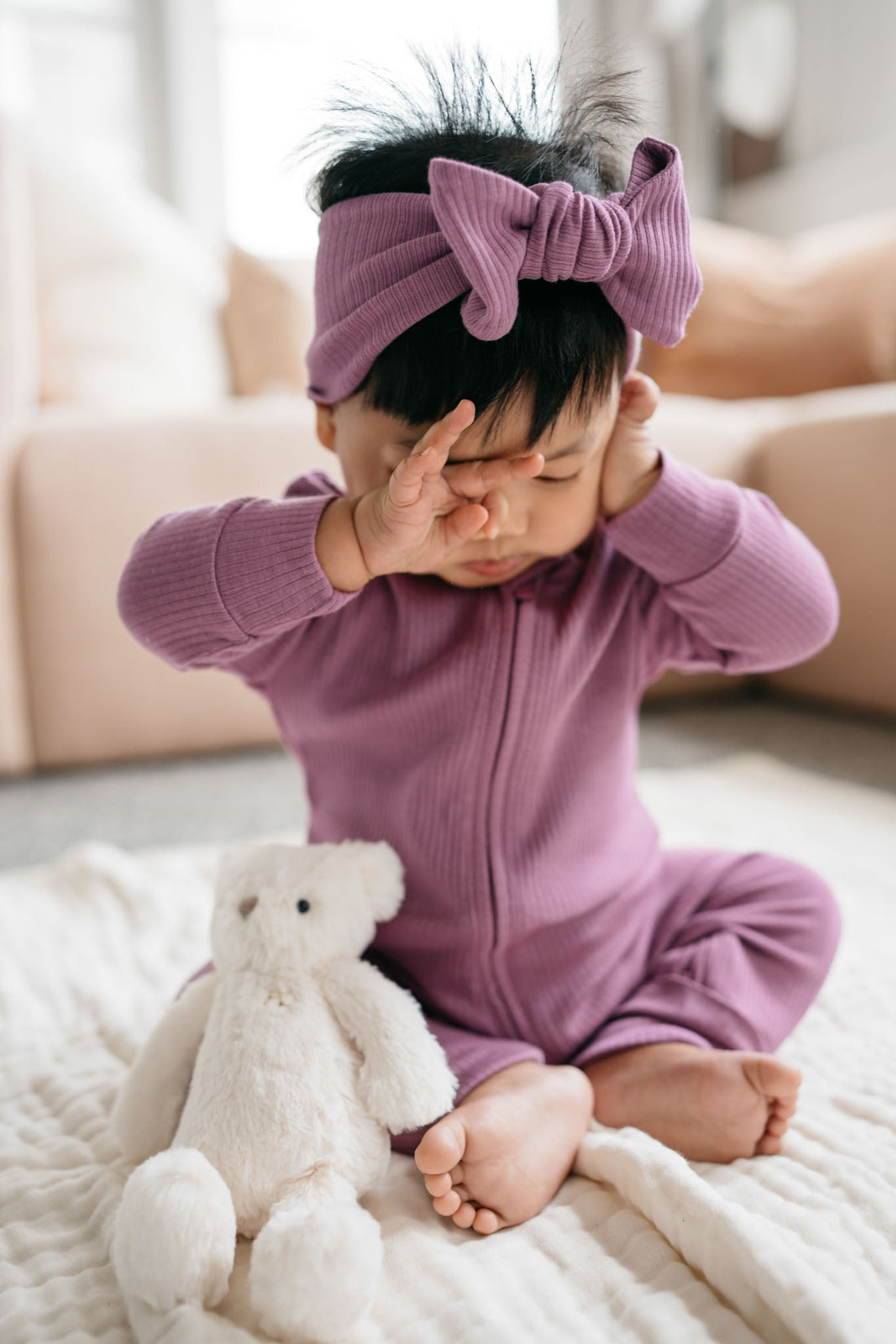 Organic Cotton Modal Lilian Headband - Berry Jam Childrens Headband from Jamie Kay Australia