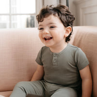 Organic Cotton Modal Everyday Legging - Dill Childrens Legging from Jamie Kay Australia