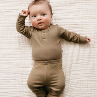 Organic Cotton Modal Everyday Legging - Oak Childrens Legging from Jamie Kay Australia