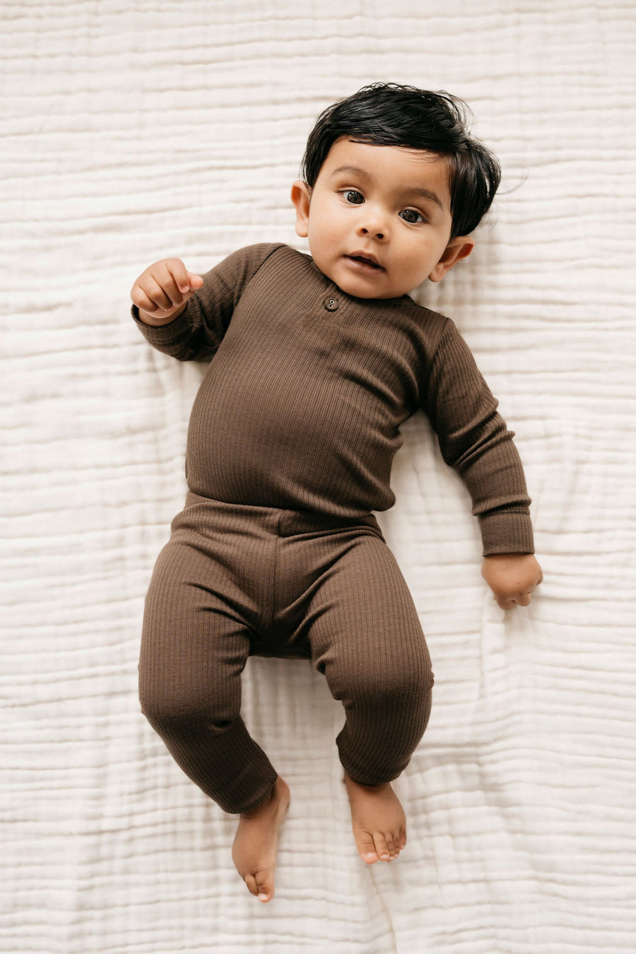 Organic Cotton Modal Everyday Legging - Cocoa Childrens Legging from Jamie Kay Australia